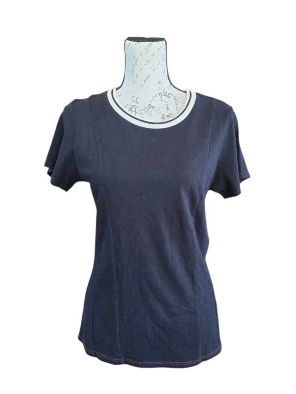Maeve Black Short Sleeve Crewneck T-shirt S